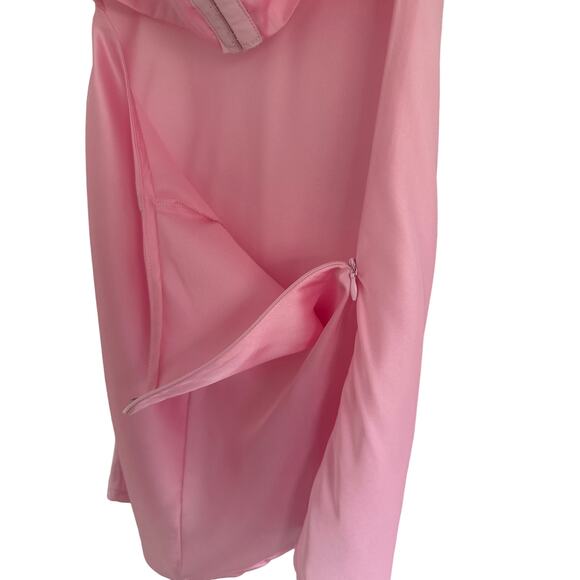 Edikted pink mini dress Sz Xs 100% polyester used great condition - Picture 6 of 8